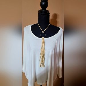8 Inch  Boho Necklace with 2 Inch Extender in Khaki Leather